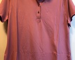 NWT Ladies GREYSON Rose Quartz Short Sleeve Scarlet Polo Shirt - XL - $49.99