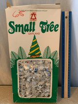 Vintage Christmas Garland Tinsel New in Box-Silver National 12 Ft Mini Tree - £10.22 GBP
