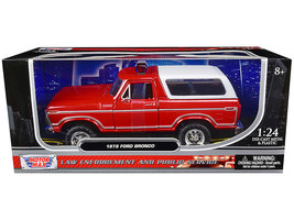1978 Ford Bronco Fire Department Unmarked Red Law Enforcement Public Service Ser - £34.98 GBP