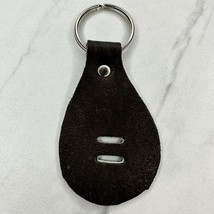 Soft Brown Leather Keychain Keyring - $6.92