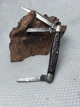 Vtg 1960&#39;s-1970&#39;s Camillus 77 Mini Stockman Three Blade Folding Pocket Knife - £23.94 GBP
