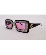 GUCCI Women Sunglasses HOLLYWOOD FOREVER GG0974S 001 Black/Crystals ITALY - New - $595.00