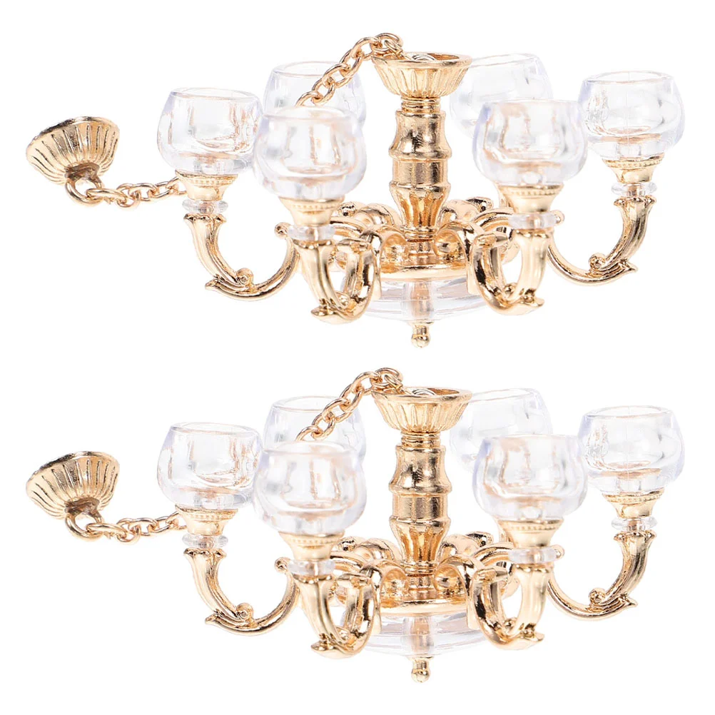 Chandelier mini lamp pendant ceiling accessories decorative tiny simulation craft model thumb200