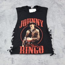 Johnny Ringo Shirt Womens S Black Next Level Apparel Print Sleeveless Custom Tee - £18.12 GBP