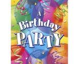 Brilliant Balloons Happy Birthday Party Invitations 8 Per Package NEW - £2.32 GBP