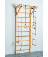 Stall Wall Bar - Sport Ladder Set w/ Rope Attachments for Kids and Adults - $535.85 CAD