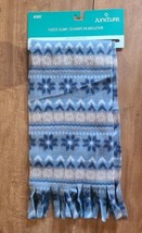 Juncture Kid&#39;s Scarf Blue &amp; Gray Fleece 59&quot; Tassels NEW Snowflakes - €7,59 EUR