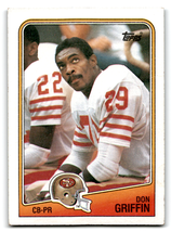 1988 Topps #50 Don Griffin EX Excellent 49ers ID:67245 - £1.38 GBP