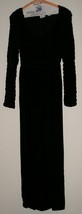 MODA INT&#39;L INTERNATIONAL Women&#39;s Black Velour Long Dress S Small / 6 - 8... - $34.99