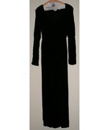 MODA INT&#39;L INTERNATIONAL Women&#39;s Black Velour Long Dress S Small / 6 - 8... - £27.37 GBP