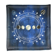 Crystal Meditation and Tarot Reading Divination Moon Phases Cloth - £3.50 GBP