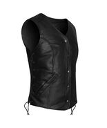 Economy Leather Ladies FiveSnap Lace Side Vest - 715407 - €47,54 EUR