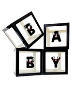 Onteftshop Baby Boxes Letters Clear Black 4pcs Party Decorations - $284.50 MXN