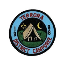 Vintage 1998 Terrora District Camporee Embroidered 3&quot; Patch North Carolina - $6.65