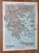 1932 Original Vintage Map Of Greece / Aeg EAN Sea - £16.99 GBP