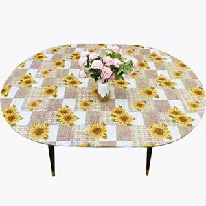 New Clear Vinyl Round Fitted Tablecloth Waterproof Elasticized Table Cloth Plast - £50.00 GBP