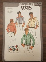 Vintage Simplicity 9746 Teen WESTERN SHIRT Sewing Pattern Size 18 &amp; 20 U... - £6.61 GBP