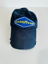 Vintage Goodyear Baseball Cap Hat Men&#39;s one Size Blue Embroidered Strapback - $29.69