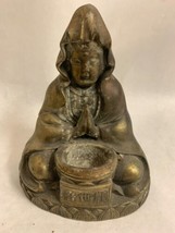 Brass Hooded, Praying, Buddha Statue, Incense Burner - £79.02 GBP