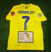 Cristiano Ronaldo SIGNED Al Nassr Home Yellow Blue Signature Shirt/Jersey + COA  - £119.90 GBP