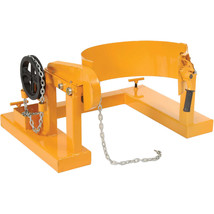 Forklift Tilting 55 Gallon Drum Dumper Steel Yellow 800 Lb. Capacity - £1,153.57 GBP