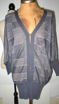 NWT New $700 Womens Designer Italy S Costume National Sweater Gray Silk ... - $693.00