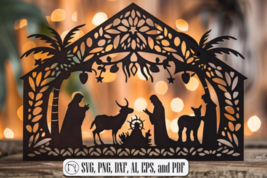 Nativity Scene Laser Cut SVG File - £24.32 GBP