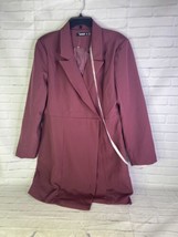 Missguided Blazer Suit Dress One Piece Red Maroon Womens US Size 12 - £40.87 GBP