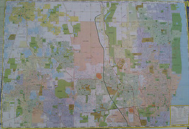 North Lake County, IL 27 x 39 Laminated Wall Map (G) - $46.53