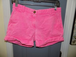 Crewcuts Shorts Chino Roll Cuff Neon Pink Size 14 Girl&#39;s EUC - $18.25