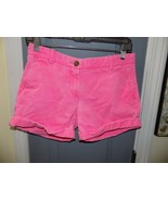 Crewcuts Shorts Chino Roll Cuff Neon Pink Size 14 Girl&#39;s EUC - $22.50