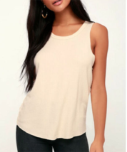 Free People Womens Tank Top Coziest Thing Solid Ivory Size Xs OB833253 - £29.16 GBP