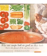 1962 Campbells Soup Advertisement Color Planned Food Chef Vegetables HM2K - $40.83 CAD
