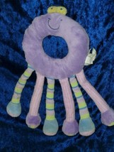 Koala Baby Purple Stuffed Plush Baby Circle Ring Monster Alien Rattle Toy 6 Legs - $24.74