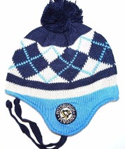 Pittsburgh Penguins CCM Argyle NHL Hockey Pom &amp; Tassel Knit Hat Beanie Toque  - £14.93 GBP