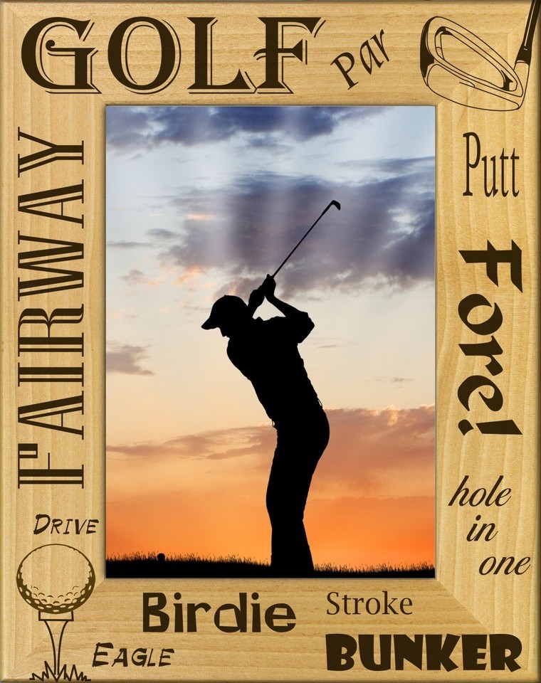 Golf Sayings Laser Engraved Wood Picture Frame Portrait (4 x 6) - $29.99