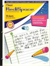 Mead Redispace Transitional Notebook Paper 50 Sheet Pack New - $7.66