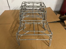 Set of 4 Commercial Aisle Display Small Metal Dunnage Wire Racks Stands Risers - £34.71 GBP