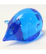 Mouse Paperweight Glass Blue  3&quot; x 2&quot; - $19.59