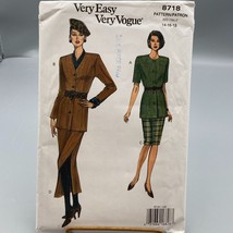 UNCUT Vintage Sewing PATTERN Very Easy Very Vogue 8718, Misses Petite 19... - $28.06