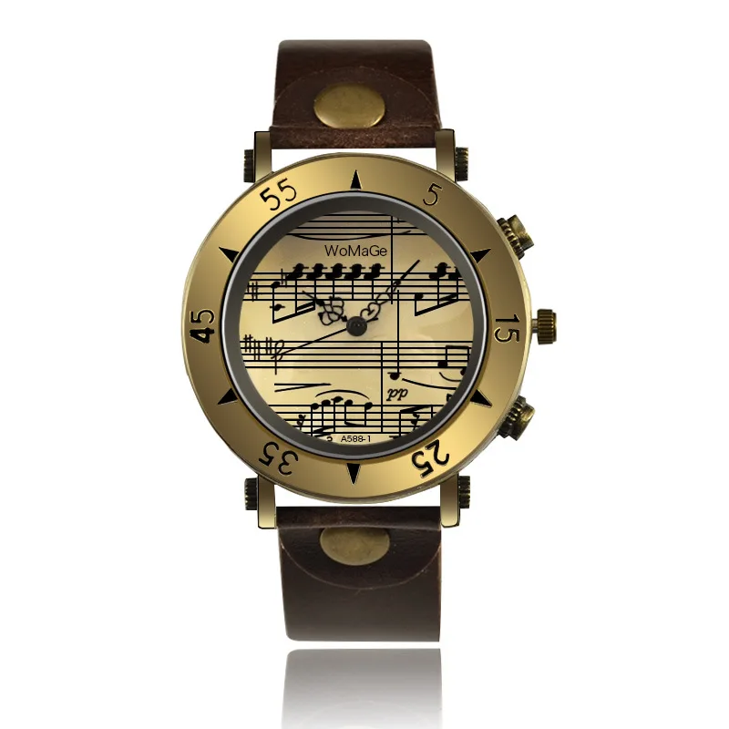 Luxury Watches Men Creative Musical Note Dial Wristwatch Fashion Quartz ... - $17.40
