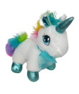 Dan Dee Unicorn Rainbow Mane Fantasy Magical Plush Stuffed Animal 2019 8&quot; - $19.80