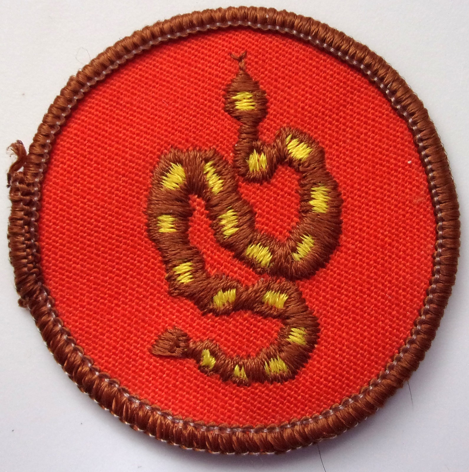 Vintage Rattlesnake 1970’s Color Patrol emblem Medallion BSA Patch - $2.99