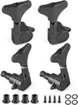 Black Sealed Guitar Tuners Pegs, 2L+2R String Tuning Pegs Keys Machine H... - $21.38 CAD