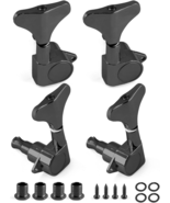 Black Sealed Guitar Tuners Pegs, 2L+2R String Tuning Pegs Keys Machine H... - $21.40 CAD