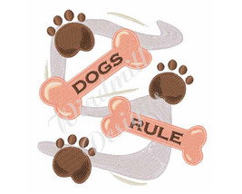 Dogs Rule - Machine Embroidery Design - £2.78 GBP