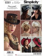 Simplicity 8361 Costume Hats Goth Steampunk Victorian Women&#39;s Sizes SML ... - $10.00