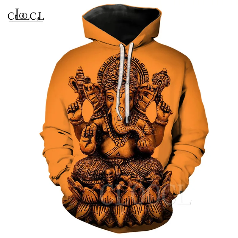 Lord Ganesha Hoodie Hiphop Hoody Print 3D Hindu Elephant-headed God Men/Women Au - £157.16 GBP
