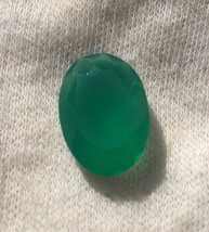 Green Agate Oval Facet, HUGE 15+CTs Genuine Deep Beautiful Color,  18mm X 13mm - £11.13 GBP