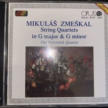 Mikulas ZMESKAL-Strimg Quartets In G Major &amp; G Minor Travnicek Quartet Cd - £11.85 GBP